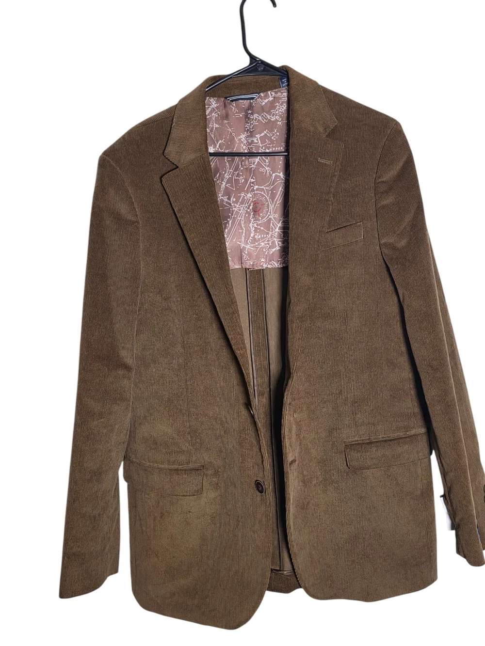 Nautica Active Stretch Corduroy Blazer Sport Coat Tan 42 Long NWT